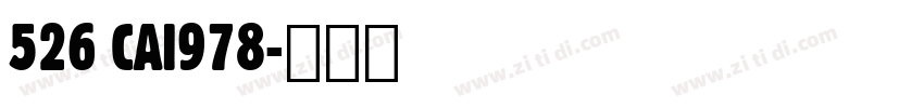526 CAI978字体转换